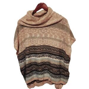 Francesca's Collection Women's sweater Pancho Size Small Taupe